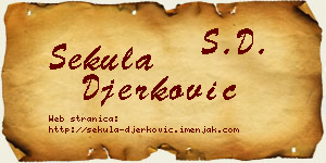 Sekula Đerković vizit kartica